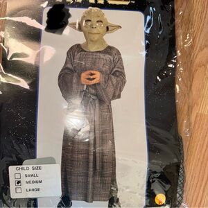 Rubie's Kids Yoda Costume - Green Mask with Gray Robe and sash -vintage 1994